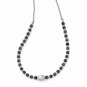 Sterling Silver Ruthenium-Plated Necklace