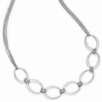 Sterling Silver Fancy Link Necklace