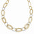 Sterling Silver Gold-Tone Flash K Plated Link Necklace