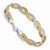 Sterling Silver Gold Plated Diamond-Cut Twisted Bracelet