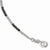 Sterling Silver Ruthenium-Plated Diamond-Cut Anklet Bracelet