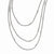 Sterling Silver Textured Three Strand Necklace