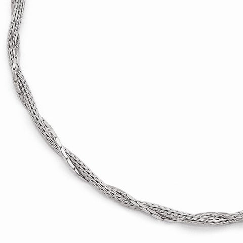 Sterling Silver Polished Twisted Anklet Bracelet