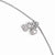 Sterling Silver Polished Heart & Teddy Bear Anklet