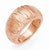 Sterling Silver Radiant Essence Rose Gold-plated Brushed & D/C Ring