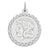 Engraveable Girl Disc Charm in Sterling Silver