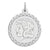 Sterling Silver Engraveable Girl Disc Charm hide-image