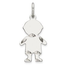 Sterling Silver Engraveable Boy Disc Charm hide-image