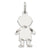 Engraveable Boy Disc Charm in Sterling Silver