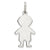 Engraveable Boy Disc Charm in Sterling Silver