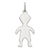 Engraveable Boy Disc Charm in Sterling Silver