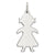 Engraveable Girl Disc Charm in Sterling Silver