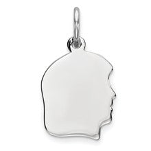 Sterling Silver Engraveable Girl Disc Charm hide-image