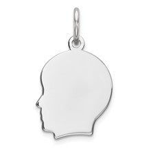 Sterling Silver Engraveable Boy Disc Charm hide-image