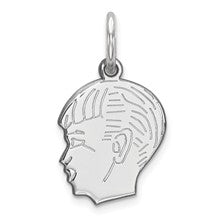 Sterling Silver Engraveable Boy Disc Charm hide-image