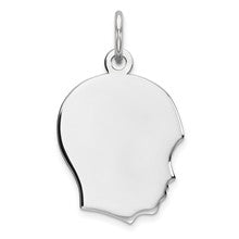 Sterling Silver Engraveable Boy Disc Charm hide-image