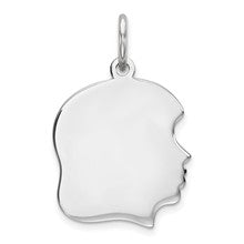 Sterling Silver Engraveable Girl Disc Charm hide-image