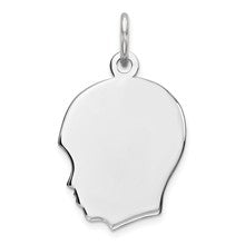 Sterling Silver Engraveable Boy Disc Charm hide-image