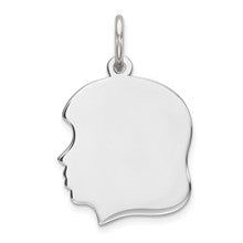 Sterling Silver Engraveable Girl Disc Charm hide-image