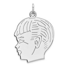 Sterling Silver Engraveable Boy Disc Charm hide-image