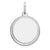 Engraveable Round Disc Charm in Sterling Silver