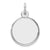 Engraveable Round Disc Charm in Sterling Silver