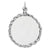 Sterling Silver Engraveable Round with Rope Disc Charm hide-image