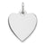 Engraveable Heart Disc Charm in Sterling Silver