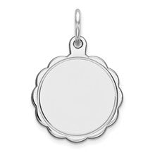 Sterling Silver Engraveable Disc Charm hide-image