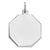 Sterling Silver Engraveable Octagon Disc Charm hide-image