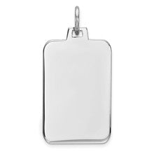 Sterling Silver Engraveable Rectangle Disc Charm hide-image