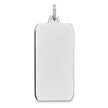 Sterling Silver Engraveable Rectangle Disc Charm hide-image