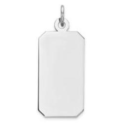 Sterling Silver Engraveable Rectangle Disc Charm hide-image