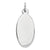 Engraveable Oval Disc Charm in Sterling Silver