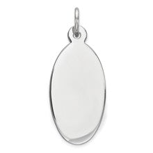 Sterling Silver Engraveable Oval Disc Charm hide-image