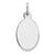 Engraveable Oval Disc Charm in Sterling Silver