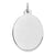 Engraveable Oval Disc Charm in Sterling Silver