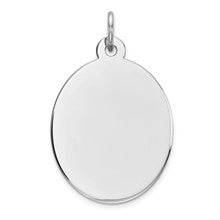 Sterling Silver Engraveable Oval Disc Charm hide-image