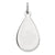 Sterling Silver Engraveable Teardrop Disc Charm hide-image