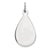 Engraveable Teardrop Disc Charm in Sterling Silver