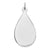 Engraveable Teardrop Disc Charm in Sterling Silver