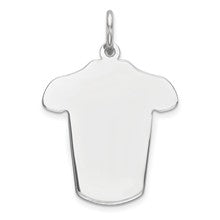 Sterling Silver Engraveable T-shirt Charm hide-image