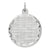 Engraveable Round Patterned Disc Charm in Sterling Silver