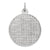 Sterling Silver Engraveable Round Patterned Disc Charm hide-image