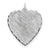 Engraveable Heart Patterned Disc Charm in Sterling Silver