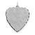 Engraveable Heart Patterned Disc Charm in Sterling Silver