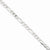 Sterling Silver Polished Flat Figaro Chain Bracelet