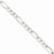 Sterling Silver Polished Flat Figaro Chain