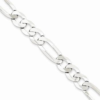 Sterling Silver Polished Flat Figaro Chain