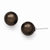 Sterling Silver 12-13mm Round Brown Shell Pearl Stud Earrings